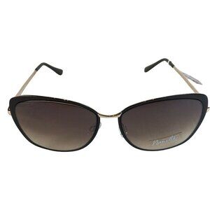 Womens Nanette Lapore  Aviator Designer Sunglasses Black Metal Frames u